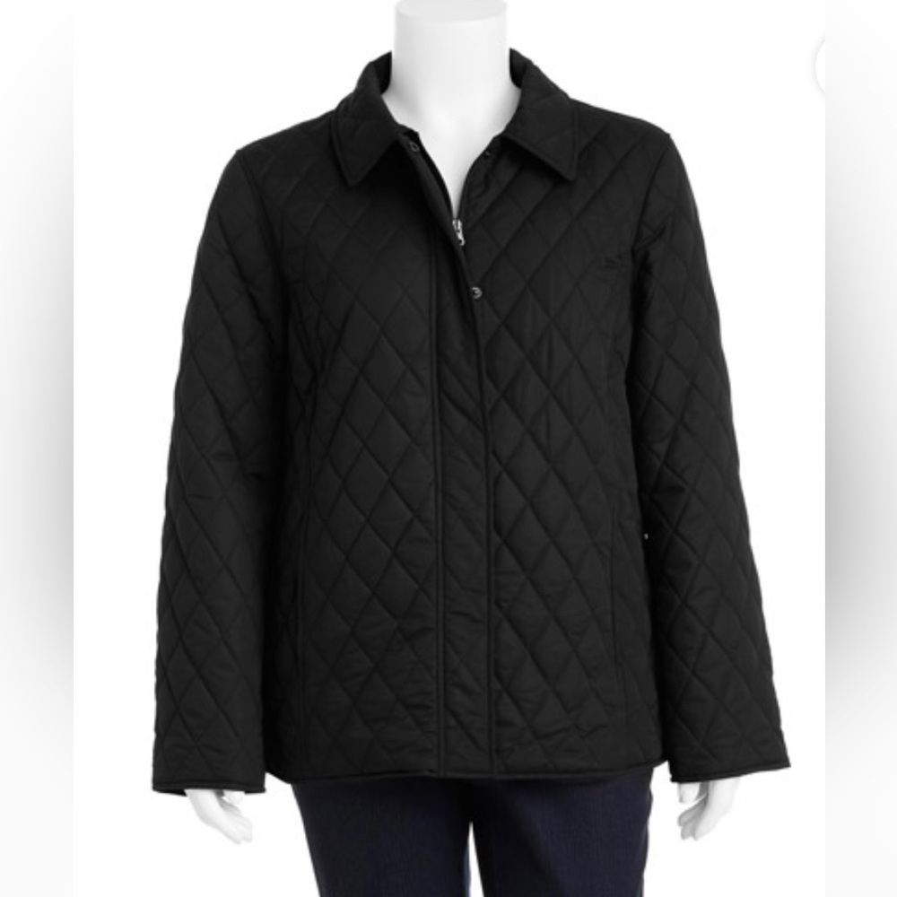 NWOT Women’s Plus Size Quilted Jacket (3XL; color: black)